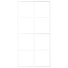 vidaXL Schuifdeur 102,5x205 cm mat ESG-glas en aluminium wit