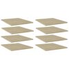 vidaXL Wandschappen 8 st 40x50x1,5 cm spaanplaat sonoma eikenkleurig