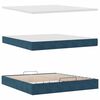 vidaXL Ottoman bed met matras 160x200cm fluweel donkerblauw