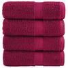 vidaXL Premium washandjes SOLUND 4 stuks Bordeaux 30x30 cm 600 g/m&sup2;
