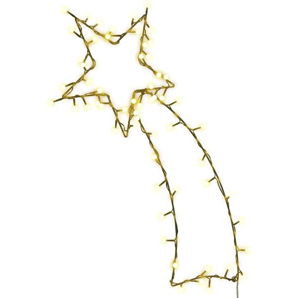 vidaXL Kerstverlichting vallende ster silhouet 80 LEDs warm wit