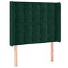 vidaXL Hoofdbord met randen 83x16x118/128 cm fluweel groen