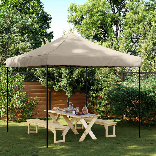 vidaXL Partytent inklapbaar pop-up 292x292x315 cm taupe
