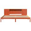 vidaXL Bed met boekenkast zonder matras grenenhout wasbruin 180x200 cm