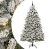 vidaXL Kunstmatige Inklapbare Kerstboom Groen en Wit 300 cm 300 LED's