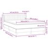 vidaXL Boxspring met matras fluweel lichtgrijs 140x220 cm