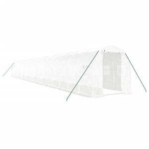 vidaXL Tuinkas met stalen frame 36 m&sup2; 18x2x2 m wit