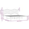 vidaXL Bedframe met hoofdbord metaal wit 183x213 cm