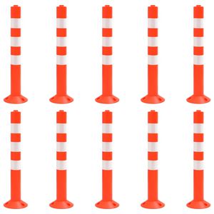vidaXL Verkeerspalen 10 st 75 cm PE