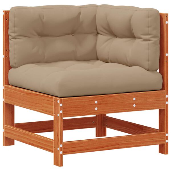 vidaXL Tuin loungeset 7 pcs Wasbruin Massief grenenhout