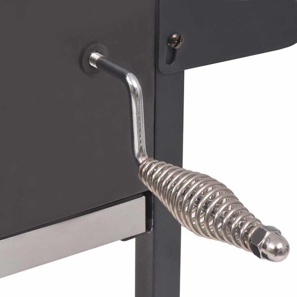 vidaXL Houtskoolbarbecue met onderplank zwart