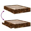 vidaXL Bedframe met lades bewerkt hout gerookt eikenkleurig 120x200 cm