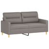 vidaXL 3-delige Loungeset met kussens stof taupe