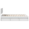 vidaXL Bedframe met hoofdeinde Wit 140 x 190 cm Massief grenenhout