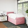vidaXL Boxspring met matras fluweel roze 80x200 cm