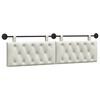 vidaXL Hangend hoofdbord Met LED-verlichting Cr&egrave;mekleurig Fluweel