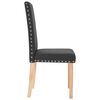 vidaXL Eetkamerstoelen 4 st stof zwart