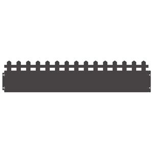 vidaXL Gazonranden 10 st 103 x 0,05 x 22 cm Staal Zwart