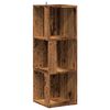 vidaXL Hoekkast 33x33x100 cm bewerkt hout oud houtkleurig
