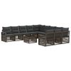 vidaXL Tuinbankenset 12 st Grijs poly rattan