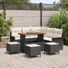 vidaXL Tuin Sofa Set met kussen met opslag 9 pcs Zwart en Cr&egrave;me