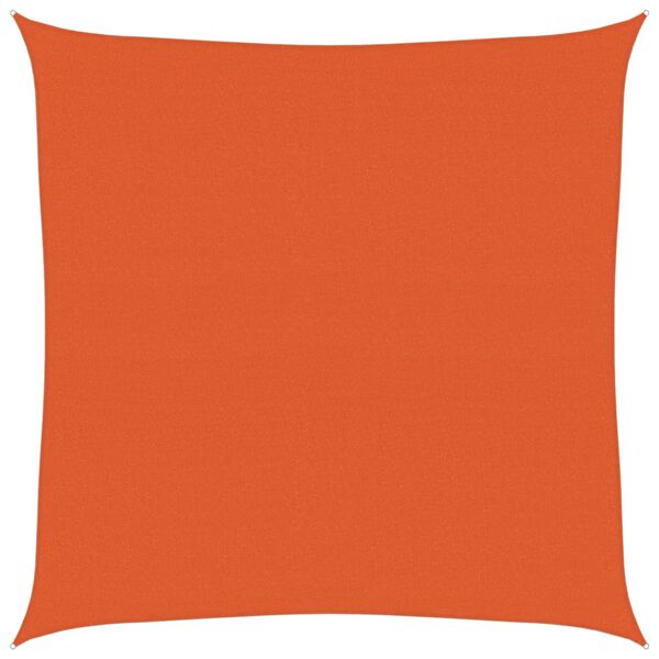 vidaXL Zonnezeil 160 g/m² vierkant 4x4 m HDPE oranje