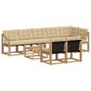 vidaXL Buiten bankenset 9 st Wit en Beige
