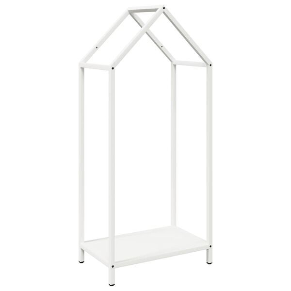 vidaXL Brandhoutrek 40x25x90 cm koudgewalst staal wit