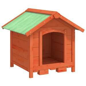 vidaXL Hondenhok 65x65x61,5 cm massief grenenhout bruin