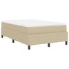vidaXL Boxspringbed Lichtgrijs en wit. 120 x 200 cm Katoen Stof