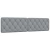 vidaXL Hoofdbordkussen 200 cm stof lichtgrijs
