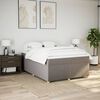 vidaXL Boxspring met matras stof taupe 160x200 cm
