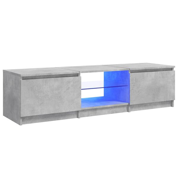 vidaXL Tv-meubel met LED-verlichting 140x40x36 cm betongrijs