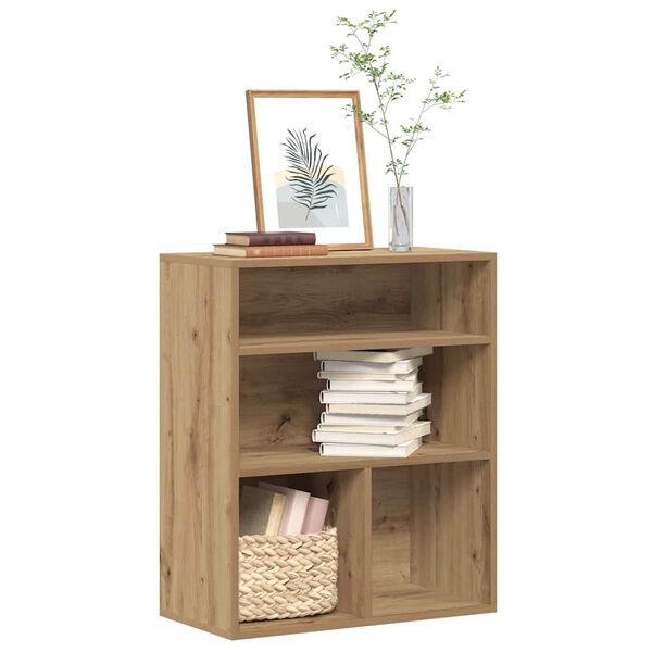 vidaXL Boekenkast 60x30x71,5 cm bewerkt hout artisanaal eikenkleur