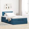 vidaXL Ottoman bed met matras 120x200cm fluweel donkerblauw