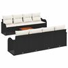 vidaXL Tuinbankenset 9 st Zwart en Cr&egrave;me poly rattan