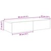 vidaXL Wandschap met lades 80x33x17 cm bewerkt hout wit