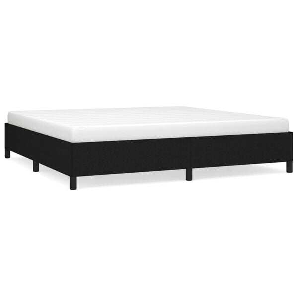 vidaXL Bedframe zonder matras stof zwart 200x200 cm