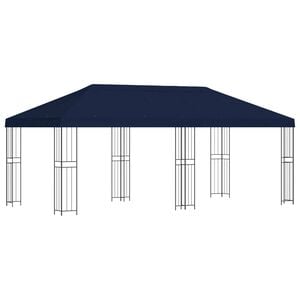 vidaXL Paviljoen met zijwanden 6 x 3 m Blauw Polyester en staal 190