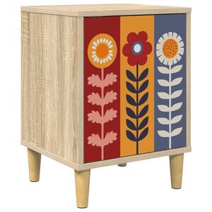 vidaXL Nachtkastje ESSEN Sonoma Eiken 36 x 33 x 50 cm Bewerkt hout