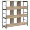vidaXL Boekenkast Sonoma Eiken 102 x 32 x 104,5 cm Bewerkt hout