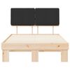 vidaXL Bedframe met Gevoerd Hoofdgedeelte Zwart 120 x 200 cm
