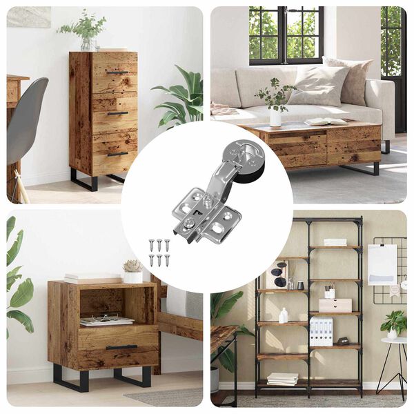 vidaXL Scharnier 12 pcs Zilver 0 IJzer