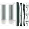 vidaXL zeshoekig gaasgek met palen 25 x 1,6 m PVC-Coated Staal Groen