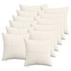 vidaXL Kussensloop 12 st ALMELO Cr&egrave;mekleurig 40 x 40 cm corduroy
