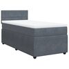 vidaXL Boxspring met matras fluweel donkergrijs 90x200 cm