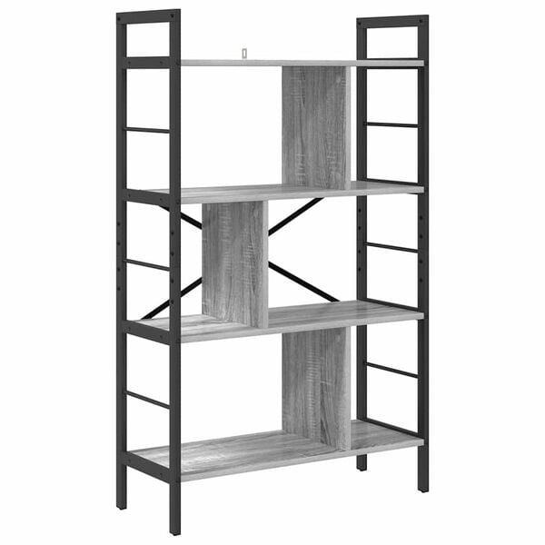 vidaXL Boekenkast Grijs Sonoma 75 x 30 x 123,5 cm Bewerkt hout