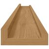 vidaXL Wandplank met plank 2 pcs Bruin 100 x 9 x 3 cm Bewerkt hout