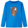Kindershirt met lange mouwen 116 kobaltblauw