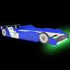 vidaXL Kinderbed raceauto met LED-verlichting blauw 90x200 cm